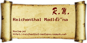 Reichenthal Madléna névjegykártya